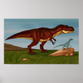 T-Rex and Velociraptor Poster (Vorne)