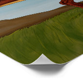 T-Rex and Velociraptor Poster (Ecke)