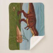 T-Rex and Velociraptor Sherpadecke (Vorderseite)