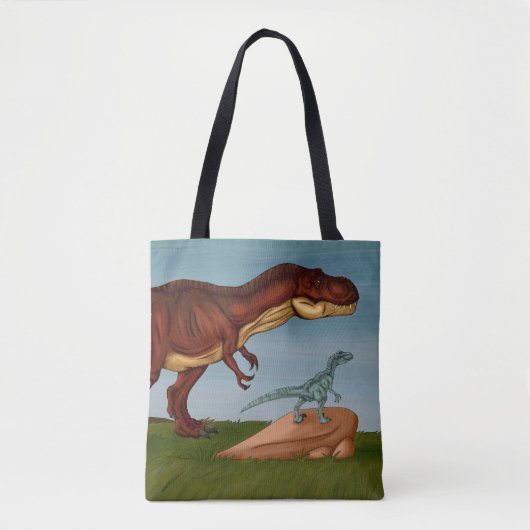 T-Rex and Velociraptor Tasche (Vorderseite)