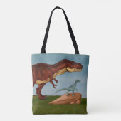 T-Rex and Velociraptor Tasche (Rückseite)