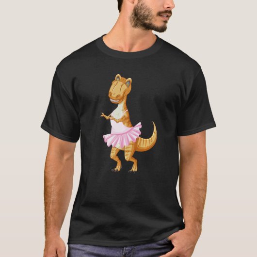 T Rex Artistic Ballet Ballerina Pointe Barr Graphi T-Shirt (Vorderseite)