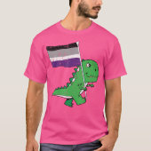 T-Rex asexual Pride Flag Funny Dino-Saur Lgbtq All T-Shirt (Vorderseite)