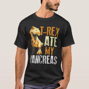 T Rex Ate My Pankreas Diabetes Dinosaurier Liebe G T-Shirt