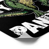 T-rex Ate My Pankreas Dinosaur Fun Diabetes Awaren Poster (Ecke)