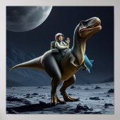 T-Rex auf dem Mond Poster (Vorne)