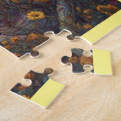 T-rex auf einem Sonnenblumenfeld Puzzle (Seite)
