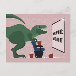 T Rex auf Filmabend Postkarte