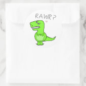 T-Rex-Aufkleber Runder Aufkleber (Tasche)