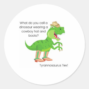 T-Rex-Aufkleber Runder Aufkleber