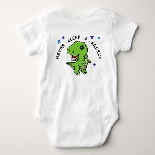 T-Rex Baby Bodysuit Baby Strampler (Rückseite)
