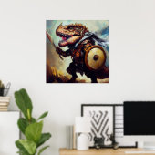 T Rex Barbarian Poster (Heimbüro)