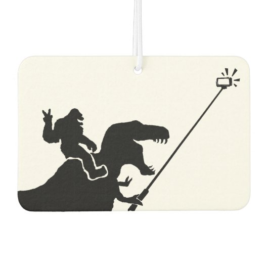T-rex & bigfoot selfie autolufterfrischer (Vorderseite)