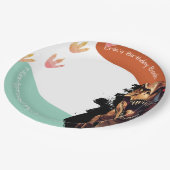 T-Rex Birthday Bash, prähistorisches Party Munch Z Pappteller (Schrägansicht)