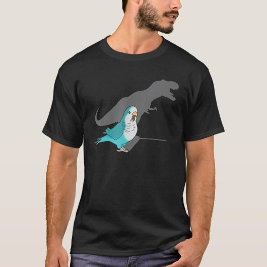 T-rex Blauer Mönch Paraket, Funny Birb Meme, Schre T-Shirt (Vorderseite)