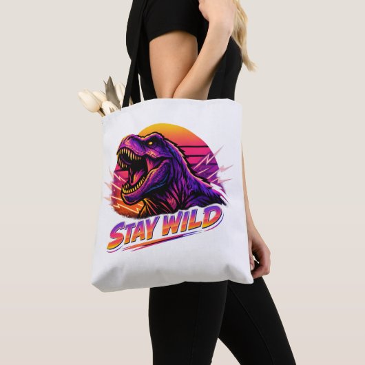 T-Rex Bleib Wild Tasche (Von Nahem)