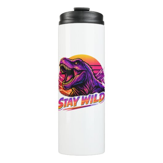 T-Rex Bleib Wild Thermosbecher (Vorderseite)