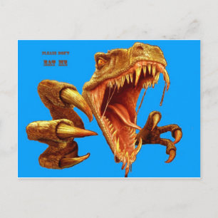 T Rex_blue screen.jpg Postkarte