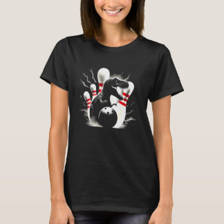 T-Rex Bowlingpins - Vintage Dinosaur Bowling Liebe T-Shirt