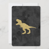 T-Rex, Boy, Dritter Geburtstag, Dinosaurier Einladung (Rückseite)