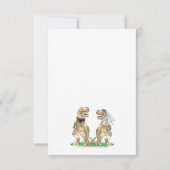 T-Rex Bride und Groom Dinosaur Hochzeitsantwort RSVP Karte (Rückseite)