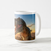 T-Rex Brüll-Design Kaffeetasse (VorderseiteRechts)