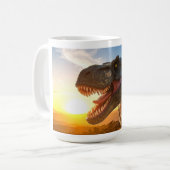 T-Rex Brüll-Design Kaffeetasse (Vorderseite Links)