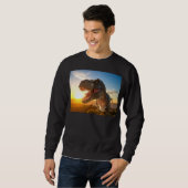 T-Rex Brüll-Design Sweatshirt (Vorne ganz)
