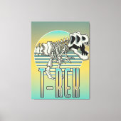 T-REX-Cartoon-Logo Leinwanddruck (Vorderseite)