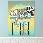 T-REX-Cartoon-Logo Leinwanddruck (Insitu (Holzboden))