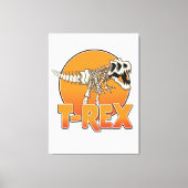 T-REX-Cartoon-Logo Leinwanddruck (Vorderseite)