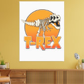 T-REX-Cartoon-Logo Leinwanddruck (Insitu (Wohnzimmer))