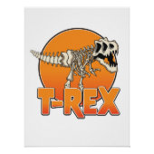 T-REX-Cartoon-Logo Poster (Vorderseite)