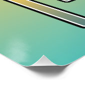 T-REX-Cartoon-Logo Poster (Ecke)