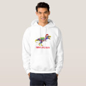 T-Rex Christmas Dinosaur Santa Quote Hoodie (Vorne ganz)
