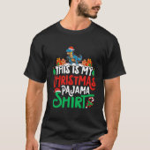 T Rex Christmas Pajama Shirt - T Rex Lover Xmas (Vorderseite)