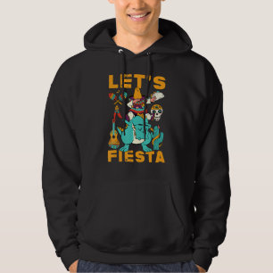 T Rex Cinco De Mayo Tyrannosaurus Dinosaur Lasse F Hoodie