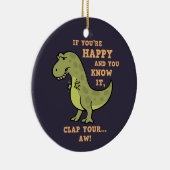 T-Rex Clap II Keramik Ornament (Rechts)
