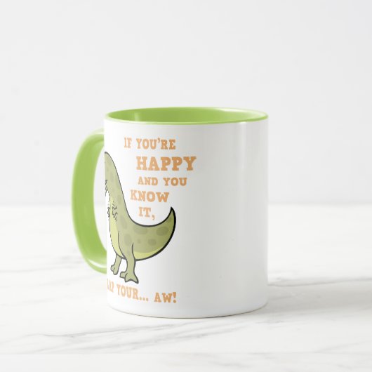 T-Rex Clap II Tasse (Vorderseite Links)