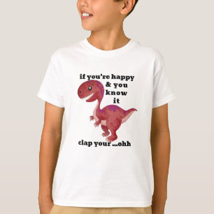 T-Rex Clap your Hands Spaß Funny T - Shirt Design