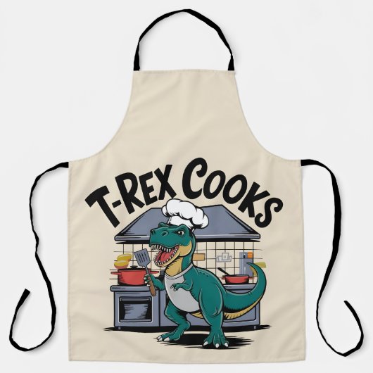 T-Rex Cooks Schürze (Vorderseite)