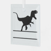 T-Rex Custom Ornament Aus Glas (Vorderseite links)