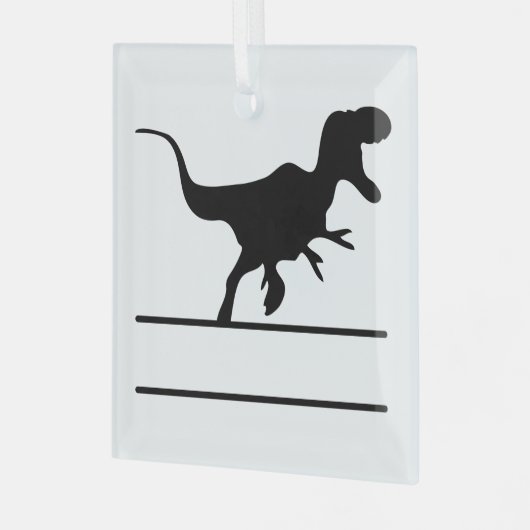 T-Rex Custom Ornament Aus Glas (Vorderseite links)