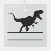 T-Rex Custom Ornament Aus Glas (Vorderseite)