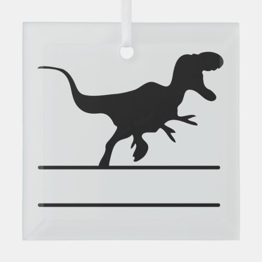 T-Rex Custom Ornament Aus Glas (Vorderseite)
