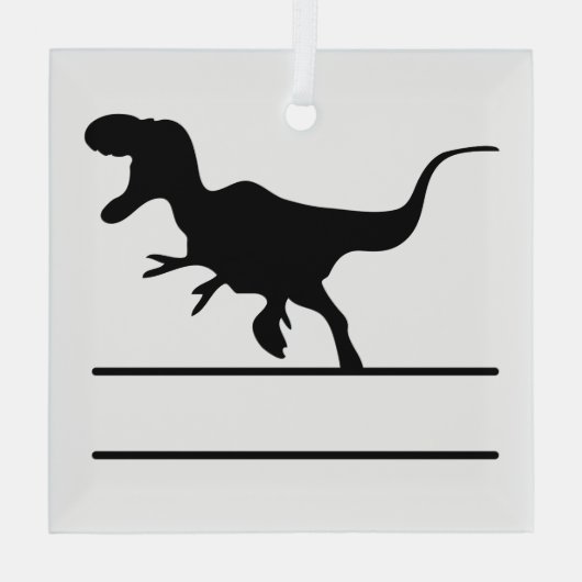 T-Rex Custom Ornament Aus Glas (Rückseite)