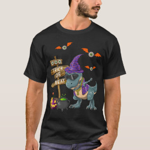 T-Rex Dabbing Dinosaur Rapper Trick oder Behandlun T-Shirt