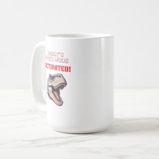 T-Rex Dad Mode Activated dinosaur meme  Kaffeetasse (Vorderseite Links)