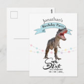 T Rex, Datum vormerken Junge Postkarte (Vorne/Hinten)