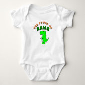 T-Rex des Powers von RAWR Baby Strampler (Vorderseite)